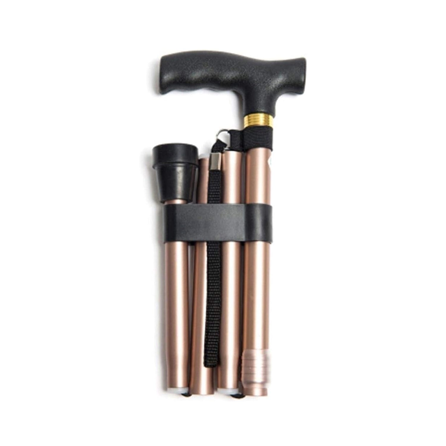 Adjustable and foldable walking cane with comfortable T handles for balanced support. Adjustable and foldable walking cane with comfortable T handles for balanced support.